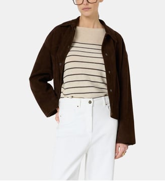 Pull ample rayé en lin mélangé - LEVIA - Gerard Darel - Marron
