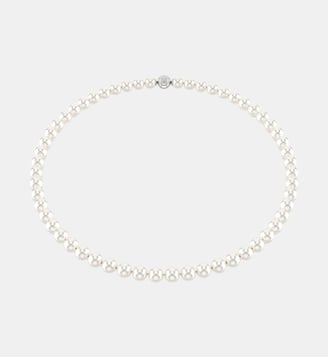 Collier Matrix, Perle de cristal, Métal rhodié - Swarovski - White et rrhodium plated