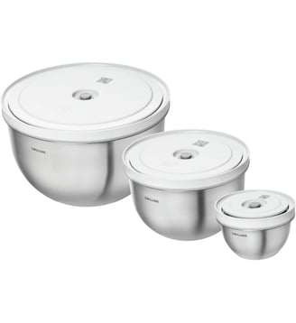 Boîte alimentaire 3 bols inox avec couvercles S-M-L - Zwilling - Blanc