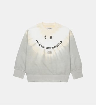 Sweat-shirt à col rond avec logo amusant - MM6 Maison Margiela - Gris
