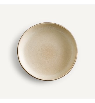 Lot de 4 assiettes à pâtes en grès - AM.PM - Beige
