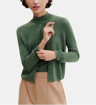 Cardigan droit en cachemire et soie - Bompard - Jade