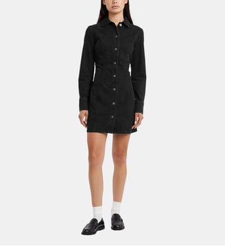 Robe chemise droite courte Jean - Guess Jeans - Noir