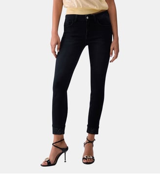 Jean skinny avec strass - Liu Jo - Denim noir