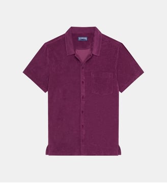 Chemise bowling en éponge uni - Vilebrequin - Kerala