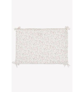 Tour de lit - Imprimé fleuri jardin hivernal - Tartine Et Chocolat - Rose pâle