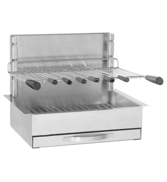 Barbecue charbon 961.56 inox encastrable 56 cm - Forge Adour - Gris