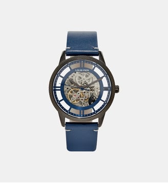 Montre automatique Achille Bleu foncé XC1491IB\24 - Louis Pion - Gris