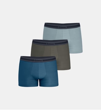 Boxers, lot de 3, EXCEPTION - Eminence - Bleu kaki beige