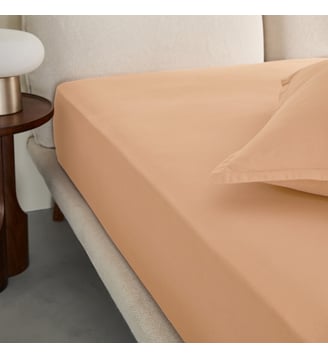 Drap-housse en percale lavée, bonnet 30 cm AM.PM
