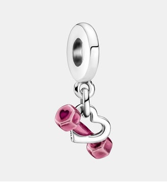 Charm Pendant Haltère & Cœur - Pandora - Argenté