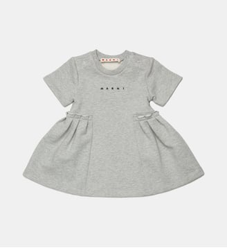 Robe courte avec logo - Marni - Inox gris mélangé