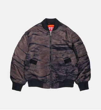 Blouson bomber avec logo - Diesel Kids - Bordeaux