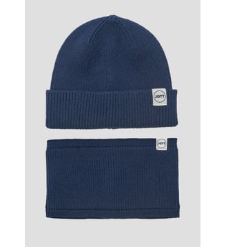 Ensemble bonnet + tour de cou enfant Maxine - Jott - Marine