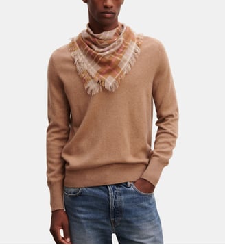 Pull col V Origines - Bompard - Caramel