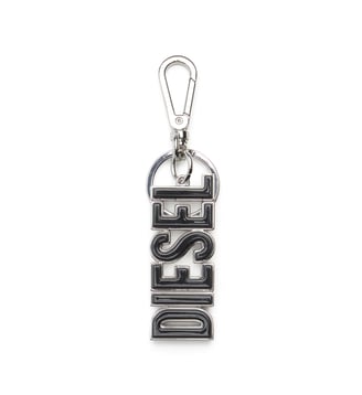 Porte-clés DIESEL en métal et résine - Diesel - Noir et gris argenté