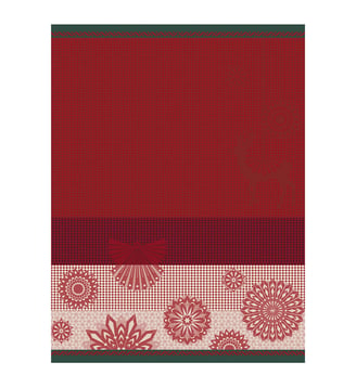 Essuie-mains Lumières d'étoiles 100% coton - Le Jacquard Francais - Rubis