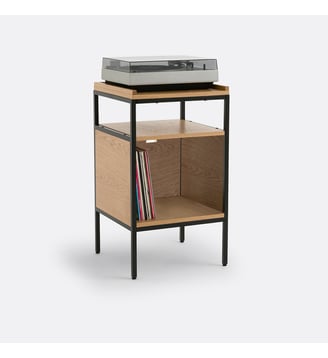 Meuble vinyles chêne et plaqué L48 cm - La Redoute Interieurs - Chêne