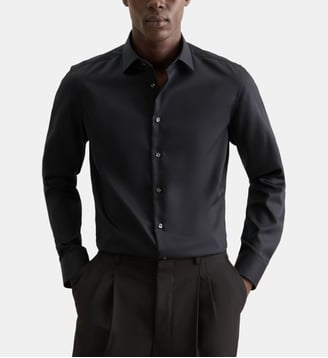 Chemise d'affaires 1/1 Slim Col Kent - Seidensticker - Noir
