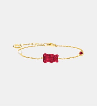 Bracelet avec Ours d'or rouge - Thomas Sabo - Or