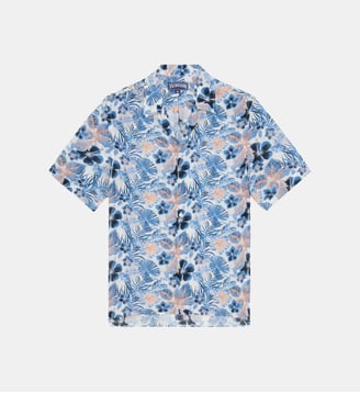 Chemise bowling en viscose Island Flowers - Vilebrequin - Blanc