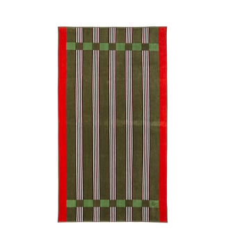 Serviette de plage  en velours - Boss Home - Kaki