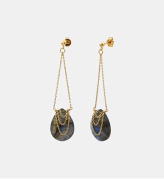 Boucles d'oreilles solange labradorite - Caroline Najman - Gris