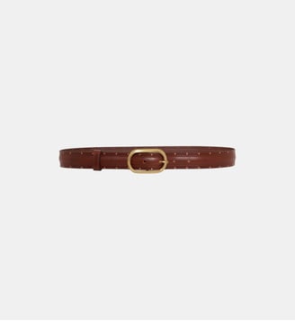 Ceinture en cuir avec clous - HONORE - Gerard Darel - Marron