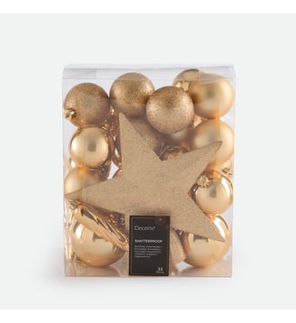 Coffret de 33 boules de Noël - La Redoute Interieurs - Or