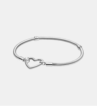 Bracelet Maille Serpent Fermoir Cœur - Pandora - Argenté