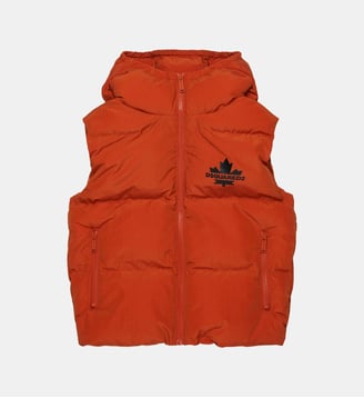 Gilet matelassé avec logo - Dsquared2 - Orange brûlé