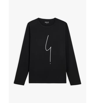 t-shirt en coton Point d'Ironie - Agnès b. - Noir