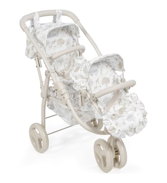 Poussette double pour poupées - Pasito a pasito - Beige