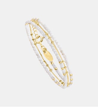 Bracelet 3 tours doré - shani - Caroline Najman - Blanc