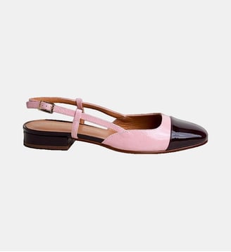 Ballerines sling back Dhapou - Jonak - Rose et rouge