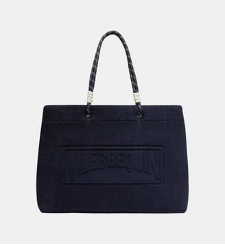 Sac de plage en éponge uni - Vilebrequin - Bleu marine