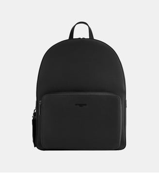 Sac à dos Emile en cuir signature T - Le Tanneur - Noir