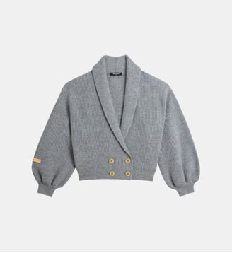 Cardigan en laine - Balmain - Gris