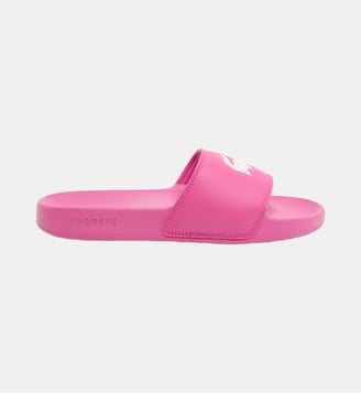 Claquettes Serve Slides 0.0 femme - Lacoste - Rose et blanc