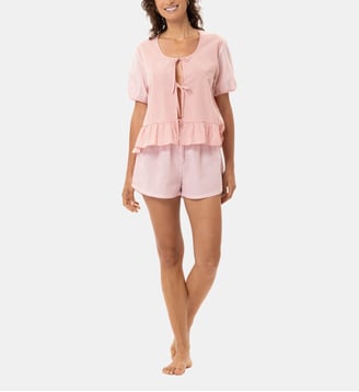 Pyjama short en coton PATIO 200 - Lingerie Le Chat - Multicolore