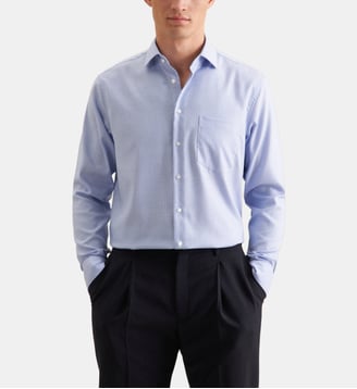 Chemise d'affaires Manche longue Col Kent - Seidensticker - Bleu