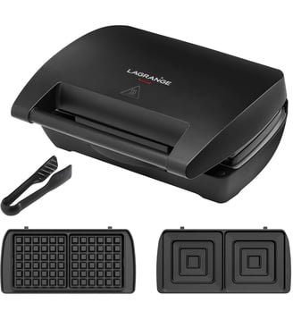 Gaufrier, croque monsieur Mini Maxi 2 plaques gaufre+croque 28463 Lagrange