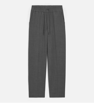 Pantalon unisexe en laine taille élastiquée - AMI Paris - Gris carbone