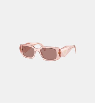 Lunettes de soleil Rectangulaire PR 17WSF - Prada - Pêche transparent