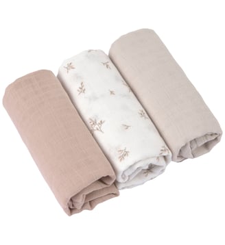 Lot de 3 langes - Lassig - Beige