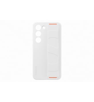 Coque S23 Silicone avec laniere Blanc - Samsung - Blanc