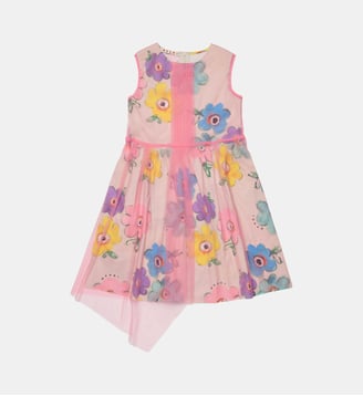 Robe midi à fleurs - Marni - Rose et jaune