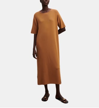 Robe t-shirt longue en maille coton - Bompard - Macchiato