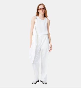 Top fluide sans manches slim fit - Lacoste - Blanc
