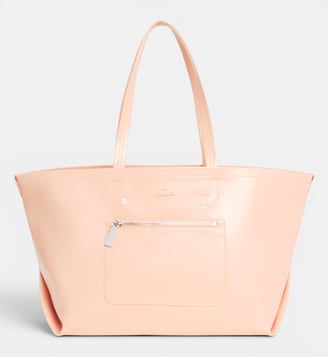 Grand sac cabas Lite brillant - Lacoste - Rose